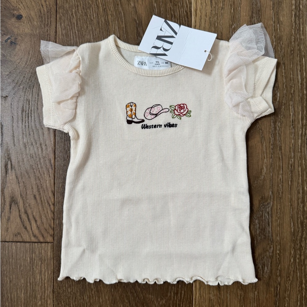 Zara Kids Western Vibes Rodeo Top NWT